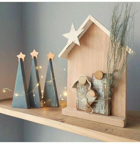 Wooden Nativity Scene, Nativity Ideas, Craft Bazaar, Diy Natal, Wooden Nativity, Diy Nativity, Santa's Workshop, Jo Jo, Cool Wood Projects