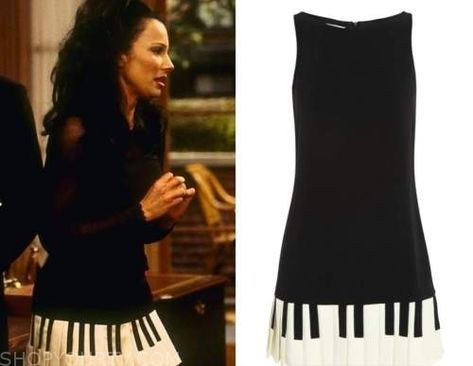 Fran Fine Piano Skirt, Piano Skirt, Nanny Fashion, Nana Fine, Piano Dress, Miss Fine, Nanny Outfit, Fran Fine, Future Shop