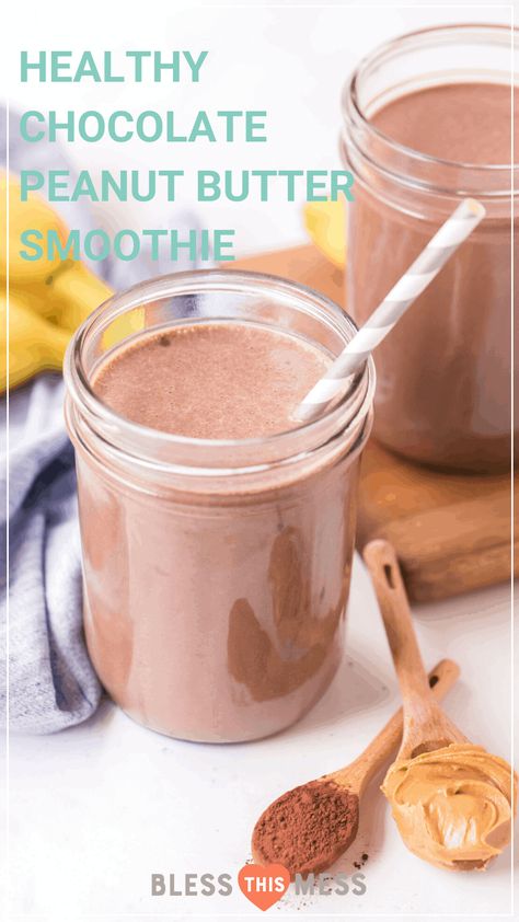 Banana Protein Smoothie, Chocolate Peanut Butter Smoothie, Meal Replacements, Peanut Butter Banana Smoothie, Peanut Butter Smoothie, Breakfast Smoothie Recipes, Chocolate Smoothie, Healthy Breakfast Smoothies, Peanut Butter Protein