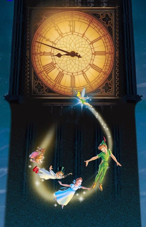 Pan Wallpaper, Peter Pan Wallpaper, Peter Pan And Tinkerbell, Clock Tower, Peter Pan, Big Ben, Tower, Clock