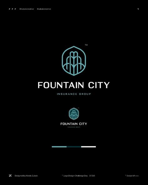 Fountain logo • Instagram Fountain Logo, City Logos Design, Fountain City, Logo Instagram, City Logo, Design Challenges, Logo Design, ? Logo, Instagram