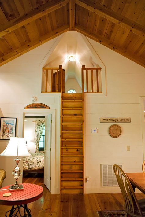 Lofted sleeping nooks. My daughter would be in heaven Sleeping Nooks, Casa Hobbit, Sleeping Nook, Bunk Beds With Stairs, Loft Ladder, Sleeping Loft, Secret Rooms, Houseboat, House Room