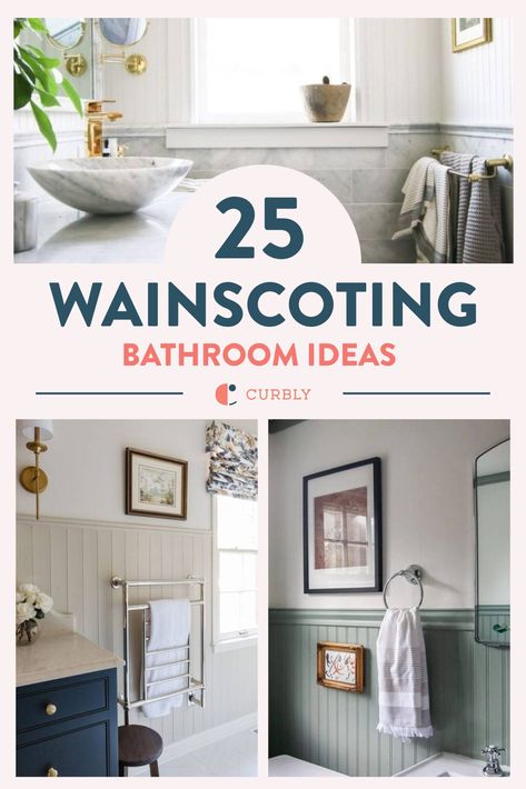 If you feel like it’s time for a bathroom upgrade, we've got the perfect idea. Bathroom wainscoting is a great way to add style without breaking your budget – or completely overhauling the space. Styles Of Wainscoting, Bathroom Ideas Shiplap Wall, Paneling Bathroom Walls, Bathrooms With Wainscoting, Two Tone Bathroom Walls, Bathroom With Wainscotting, Powder Room With Wainscoting, Bead Board Walls Bathroom, Diy Wainscoting Bathroom