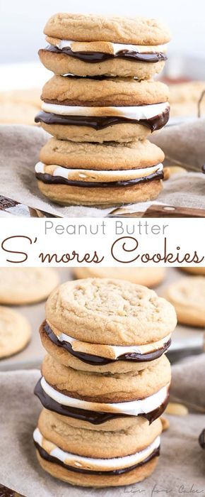 Peanut Butter Smores, S Mores Cookies, Fluff Recipe, Smores Cookies, Cookies Soft, Marshmallow Fluff, Toasted Marshmallow, Whoopie Pies, C Is For Cookie