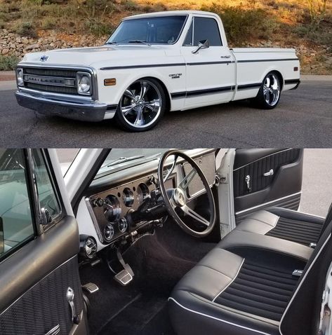 C10 Chevy Truck 67-72, Classic Cars Trucks Chevy, 67 72 Chevy Truck, Chevy Stepside, 72 Chevy Truck, Lowrider Trucks, Dropped Trucks, C10 Trucks, C10 Chevy Truck