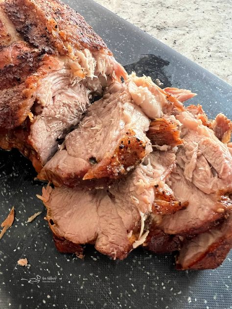 Roasted Pork Roast, Pork Roast And Gravy, Roast And Gravy, Pork Cooking Temperature, Picnic Roast, Boneless Pork Roast, Roast Gravy, Pork Roast In Oven, Pork Shoulder Recipes