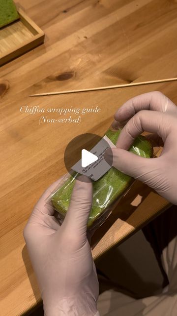 CHIFFON CAKES & DESSERTS on Instagram: "A while ago, we posted a chiffon wrapping reels that gained lots of attention and make this page flourish, so we thought we might as well post a ‘how to’ wrap video.  We’re not too great at explaining through words so instead we make a “detailed” videos of how we wrap our cakes, enjoy!🤭🤭  #chiffonpandan#chiffon#desserts#sweets#pov#shorts#cake#chiffoncake" Chiffon Desserts, Cake Packaging, Bakery Packaging, Chiffon Wrap, Chiffon Cake, Cake Desserts, Gift Wrap, Instagram A, Chiffon