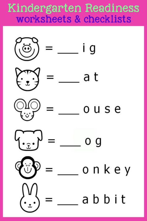 Kindergarten readiness checklists and free printable assessment worksheets and activities for kids starting school in the fall - sight word practice, learning letters, words and sounds activities and more kindergarten readiness activities for parents Kindergarten Readiness Activities, Kindergarten Readiness Checklist, Kindergarten Assessment, Starting Kindergarten, Kindergarten Phonics Worksheets, Kindergarten Prep, Literacy Worksheets, Kindergarten Readiness, Worksheet For Kids