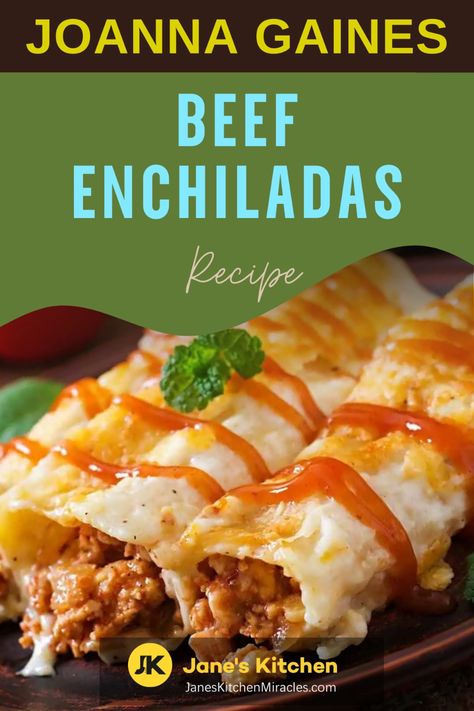 Enchiladas with Mexican rice Joanna Gaines Enchiladas, Beef Enchiladas Recipe, Joanna Gaines Recipes, Soft Tortillas, Beef Enchilada Recipe, Weeknight Recipes, Fresh Guacamole, Enchiladas Recipe, Red Enchilada Sauce