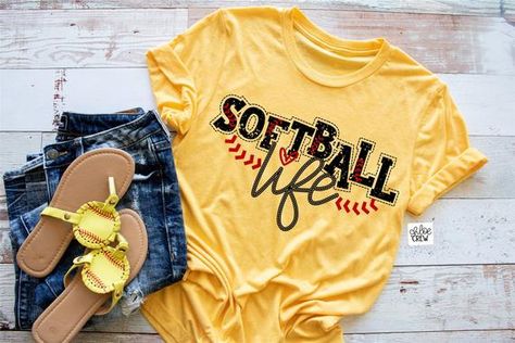 Softball Life Shirt Softball Shirt Softball Mom Shirt | Etsy School Sports Shirts, Softball Tshirts, Softball Tees, Softball Season, Softball Life, Softball Mom Shirts, Softball Svg, Softball Gifts, Sports Mom Shirts