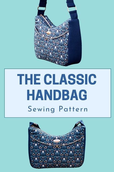 THE CLASSIC HANDBAG SEWING PATTERN - Sew Modern Bags Purse And Handbag Patterns Free Sewing, Free Pdf Purse Sewing Patterns, Denim Crossbody Bag Pattern, Free Purse Sewing Patterns, Sewing Tote Bags Pattern Free, Purse Patterns Free Sewing Handbags, Free Purse Patterns To Sew, Diy Purse Patterns Free, Free Bag Patterns To Sew