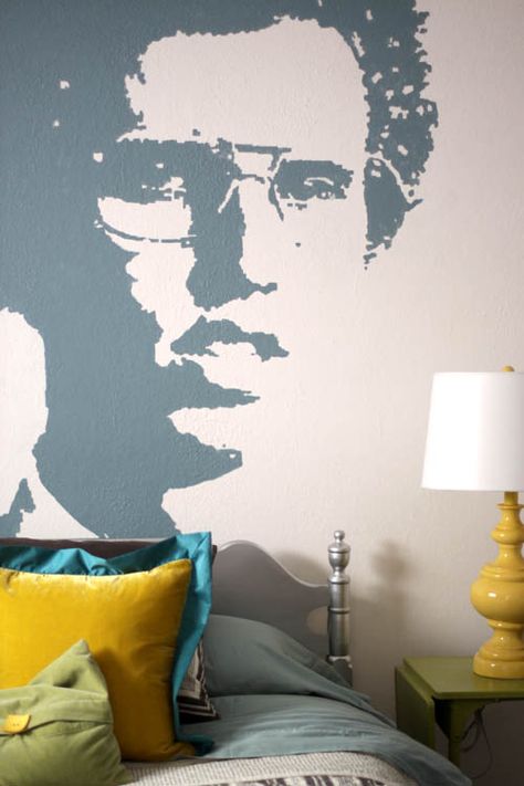 I keep meaning to tell you about the awesome mural we painted on Ralph’s bedroom wall. I’m so pleased with how it turned out. The idea actually started as a wall-size poster of a movie still. But when I priced out the poster, it was... Wall Murals Diy, Diy Mural, Napoleon Dynamite, Wall Murals Painted, Design Mom, Décor Diy, The Shape, Diy Wall Art, Diy Wall