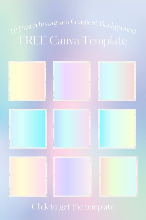 This aesthetic pastel gradient background template pack includes 10 background images, perfect for instagram posts. #canva #freetemplate #freecanvatemplates Canva Gradient Background, Canva Gradient, Canva Sets, Canva Backgrounds, Gradient Template, Instagram Gradient, Gradient Aesthetic, Background Canva, Canvas Template