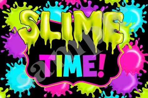 Printable Slime Poster, DIY, 24 x 36 size backdrop sign, Slime party, Slime Birthday party, Slime Time banner, Slime party Decorations Birthday Poster Diy, Seventh Birthday, Parties Decorations, Slime Birthday, Glow Birthday Party, Bubble Birthday, Slime Time, Slime Party, Bubble Party