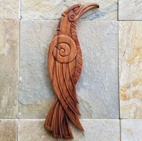 Viking Wood Carving, Cornish Flag, Crow Family, Celtic Raven, Huginn And Muninn, Spirits Of The Dead, Viking Raven, Celtic Gods, Wood Carving Designs