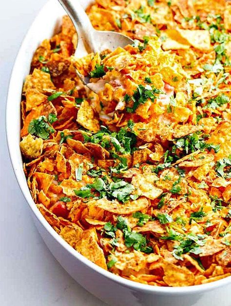 You can make a Dorito Casserole at home with this '90s-inspired recipe. 90s Food, Dorito Casserole, Canned Soup, Picky Kids, Casserole Recipe, Poultry Recipes, Rotisserie Chicken, Healthy Chicken Recipes, Healthy Chicken