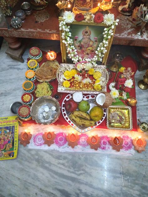 Vaibhav Laxmi Pooja, Lakshmi Puja, Laxmi Puja, Lakshmi Pooja, Puja Decor, Varalakshmi Vratham, Devotional Topics, Puja Items, Diwali Pooja