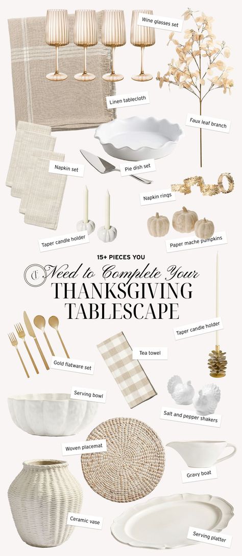 If you're hosting Thanksgiving, you know the thought that needs to go into your Thanksgiving tablescape! When I’m hosting, I like to get ahead of the tablescape and have an idea of what I’m planning so I don’t have to stress about it as the holiday gets closer. If you need some inspiration for your own table, I’ve got you covered with the 15+ pieces you need to complete your tablescape! These pieces are functional and decorative and will make hosting Thanksgiving a breeze. Tap to shop! Boho Table Scape, Tablescapes Ideas Everyday, Pinecone Candle Holder, Tablescapes Ideas, Teresa Caruso, West Elm Coffee Table, Water Bottle Organization, Valentines Date Ideas, Paper Mache Pumpkins