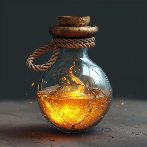 ArtStation - Potion II, TheKoswog D D Items, Magic Bottles, Sea Decor, Fantasy Props, Weight Workout, Dungeons And Dragons Homebrew, Potion Bottle, Prop Design, Makeup Eyeliner