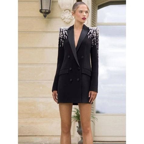 Just found this amazing item on AliExpress. Check it out! $68.79 14％ Off | HIGH STREET Newest 2024 Designer Jacket Women's Double Breasted Rhinestone Diamonds Beaded Long Blazer Dress Long Blazer Dress, Designer Jacket, Long Blazer, Jacket Design, Blazer Dress, Check It Out, Double Breasted, Jackets For Women, Diamonds