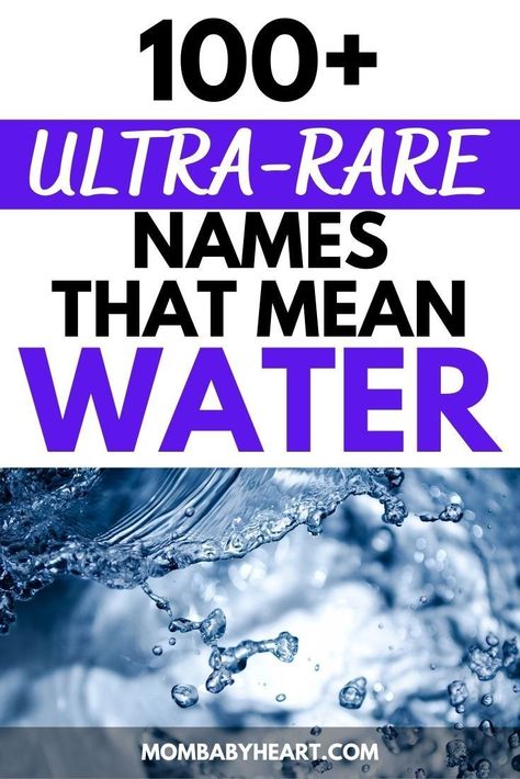 100+ Ultra name that means water and are refreshing unique too. Water names that are cute if your are looking for beautiful baby names that has useful water meaning look here. Pick a unique baby name that has a water meaning. Are you looking for unique, uncommon, or rare water baby names? this list of water baby names for boy and girl babies is full of modern baby names, some that are unisex and classic too! #waternames #babynames #newborn #newbaby #baby #newmom #pregnancy #babyboy #babygirl Water Goddess Names, Water Names Ideas, Water Related Names, Names That Mean Water, Greek Names For Boys, Water Meaning, Mystical Names, Water Names, Modern Baby Names