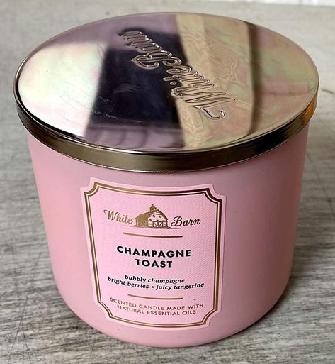 Amazon.com: Champagne Toast 3 Wick Candle ~ White Barn ~ Bath and Body Works : Home & Kitchen Champagne Toast Candle, Bath And Body Works Candles, Champagne Candles, 3 Wick Candle, Champagne Toast, Essential Oil Candles, Natural Candles, White Barn, 3 Wick Candles