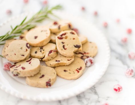 These Cranberry Rosemary Butter Cookies are the perfect mix of sweet and savory and make a wonderful addition to your Christmas and holiday cookie baking! Cranberry Orange Shortbread, Savory Cookies, Cranberry Shortbread Cookies, Rainbow Sprinkle Cakes, Cranberry Shortbread, Rosemary Butter, Cranberry Orange Shortbread Cookies, Martha Stewart Christmas, Shortbread Cookies Recipe