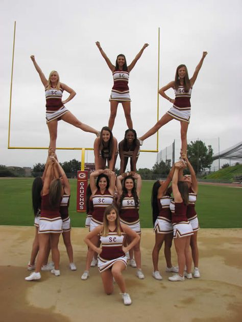 Flag Cheerleading, Flyer Drills, Dance Stunts, Stunt Ideas, Cheer Aesthetic, Cheer Flyer, Cheer Photography, Cheer Routines, Cheerleading Stunt