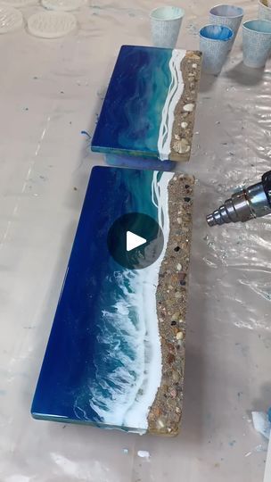 118K views · 1.5K reactions | These waves are unreal 💙 Have you heard of @karenhammondart ??   #epoxyresin #epoxy #oceanart #resinwaves #pouringresin #resinpour #ocean #beachart #handmade #resin | Promise Epoxy Epoxy Resin Painting, Epoxy Resin Art Painting, Resin Ocean Art, Ocean Resin Art, Resin Art Canvas, Beach Resin, Resin Art Painting, Resin Pour, Paint Pouring