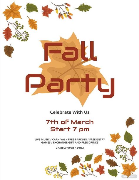 Fall Bbq, Fall Festival Flyer, Free Psd Flyer Templates, Flyer Free, Free Psd Flyer, Festival Flyer, Nice Ideas, Psd Flyer Templates, Free Flyer Templates