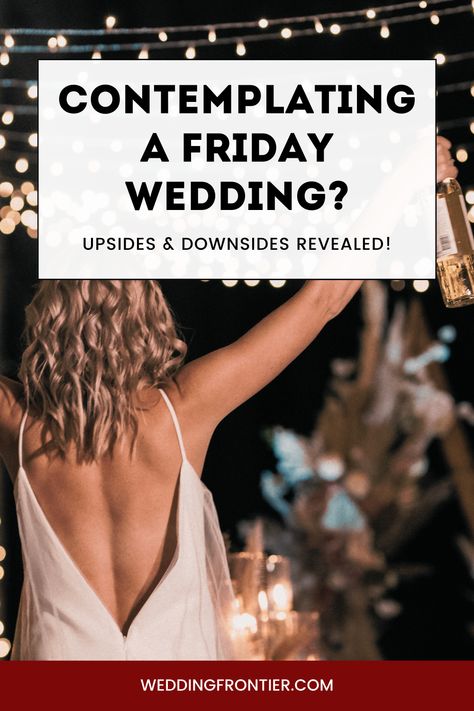 Saying ‘I do’ on a Friday has its own charm and challenges. Explore the intricacies, benefits, and potential drawbacks of Friday weddings with our detailed guide, and navigate towards the celebration that best suits your dream! #FridayIDos #WeddingGuide #FridayWedding Friday Wedding Timeline, Friday Night Wedding Timeline, Friday Wedding, Last Dance, Planning A Wedding, Wedding Guide, Wedding Advice, Under The Stars, Pros And Cons