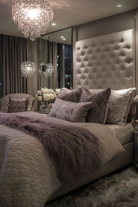 "Create a luxurious retreat with a Glamorous Hollywood Bedroom! 🛏️✨ Perfect for combining elegance, sophistication, and a touch of sparkle in your sleep space. 🌟✨ #HollywoodBedroom #GlamDecor #BedroomInspiration" Bedroom Sitting Area Ideas Master, Luxury Grey Bedroom, Hollywood Bedroom Ideas, Young Adult Bedroom Ideas Female, Elegant Bedroom Ideas Luxury, Old Hollywood Glamour Bedroom, Hollywood Glam Interior Design, Glamorous Bedrooms, Old Hollywood Bedroom