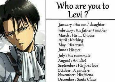 I love Levi! #leviackerman #rivaille #humanitiesstrongest #aot #shortman #levi #ackerman Anime Horoscope, Birthday Scenario Game, Birthday Scenario, Anime Zodiac, Animals Birthday, Captain Levi, Attack On Titan Funny, Attack On Titan Levi, Anime Memes Funny