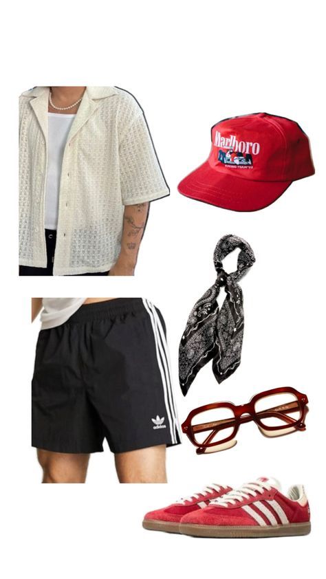 Adidas Shorts Outfit, Black Men Street Fashion, Street Style Outfits Men, Guys Clothing Styles, Mens Outfit Inspiration, Elegante Casual, Mens Fashion Streetwear, Shorts Outfit, Adidas Shorts