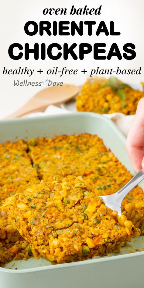 Baked Casseroles, Protein Vegan Meals, High Protein Vegan Meals, Baked Chickpeas, Recipes Beans, Veggie Dinners, Healthy Vegan Dinner Recipes, Baked Food, Vegan Protein Recipes