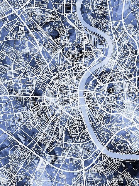 Cologne Germany City Map Drawing Cities On Maps, Circular City Map, Watercolor City Map, City Maps Design, Blue Canvas Art, Cologne Germany, City Map Poster, Color Depth, Blue Canvas