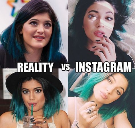 No isht sherlock! Kylie Jenner Uses App To Change Her Face For Instagram We don't know what it is, but Kylie Jenner's face changes shape on Instagram. Via Hollywood Scoop reports: In real life, Kyl... Kylie Jenner Face, Instagram Vs Real Life, Zach Galifianakis, Estilo Kylie Jenner, Kylie Jenner Instagram, Face Change, Kim K Style, Kardashian Kollection, Keeping Up With The Kardashians