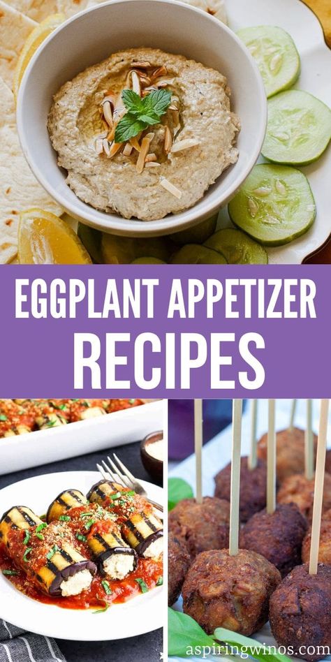 Eggplant Appetizer Recipes for Your Next Wine Tasting Party | Eggplant Appetizer Recipes | Wine Tasting Recipe Ideas | Eggplant Recipes | Fun Eggplant Recipe Ideas You Will Love #Eggplant #WineTasting #Recipes #EggplantRecipes #WineTastingRecipeIdeas Eggplant Appetizer Easy, Eggplant Appetizer Recipes, Eggplant Appetizers, Eggplant Recipes Healthy, Roasted Eggplant Recipes, Eggplant Appetizer, Antipasto Appetizer, Eggplant Meatballs, Mushroom Appetizers