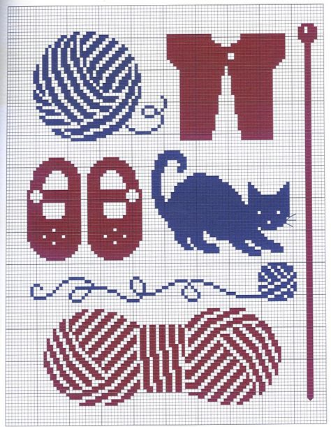 Knitting Needle Case, Cat Cross Stitch, Crochet Tapestry, Tapestry Crochet, Crochet Chart, Knitting Charts, Paw Prints, Cross Stitch Charts, Cross Stitch Chart