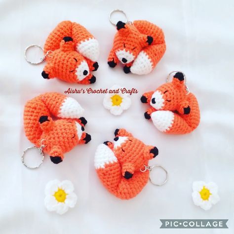 Crochet Amigurimi Fox keyring Kitsch Crochet, Fox Keychain, Crochet Keyring, Fox Amigurumi, Amigurumi Fox, Crochet Keychain, Do You Like It, Crochet Patterns Amigurumi, Crochet Ideas