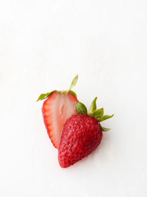 Aesthetic White Background, Strawberry Photography, Strawberry Perfume, Fresh Cosmetics, The Hating Game, Fruit Photography, Aesthetic White, Photography Aesthetic, Strawberry Fields