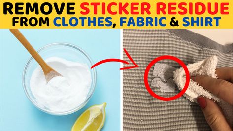 Here’s the 2 effective ways to get sticker residue(sticky label) off clothes, fabric and other items like shirts. Did you purchase a new shirt or jeans & there’s a label on it? you tried to remove it but ,there still residue on it. If it is so, Don’t worry we will show you how to remove such sticker residue without washing. How To Remove Adhesive From Clothes, How To Remove Sticky Residue From Fabric, How To Get Sticker Residue Off Clothes, How To Remove A Sticker From Clothes, How To Get A Sticker Off A Washed Shirt, Removing Sticker Residue From Clothes, Sticker Residue Removal, How To Remove Sticker Residue From Shirt, How To Remove Sticky Label Residue