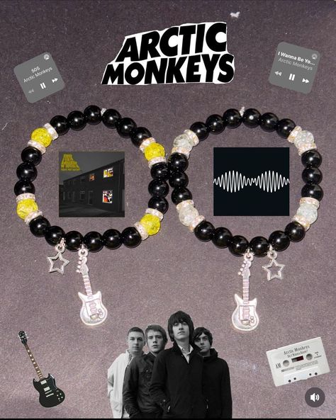 Arctic Monkeys Inspired Bracelets! From their albums AM and Favorite Worst Nightmare. Do The Bad Thing Arctic Monkeys, Arctic Monkey Necklace, Arctic Monkeys Sweatshirt, Artic Monkeys Bracelets, The Neighbourhood Bracelet, Arctic Monkeys Jewelry, Arctic Monkeys Bracelet Ideas, Arctic Monkeys Bracelet, Favorite Worst Nightmare