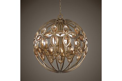 Spherical Chandelier, Chandelier Dimensions, Wrought Iron Pendant Light, Uttermost Lighting, Gold Sphere, Sphere Chandelier, Orb Chandelier, Crystal Orb, Amber Crystal