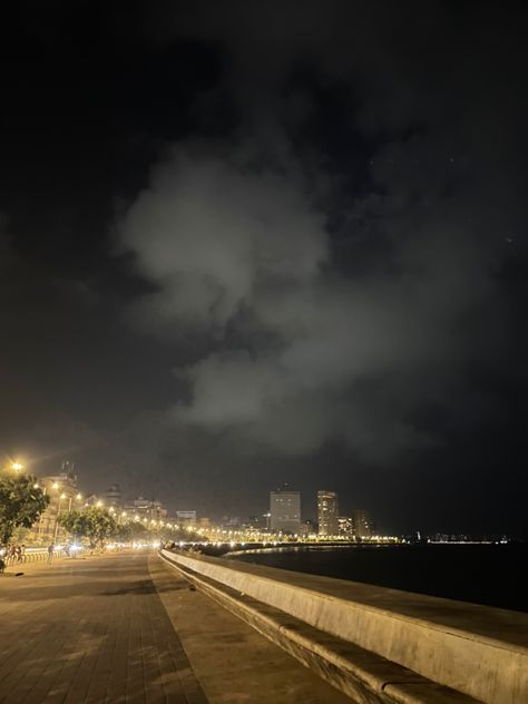 Marine Drive Mumbai Night, Marine Drive Mumbai, Marine Drive, Streak Ideas, Happy Music, Snap Streak Ideas Easy, Happy Music Video, Snap Streak, Cute Black Wallpaper