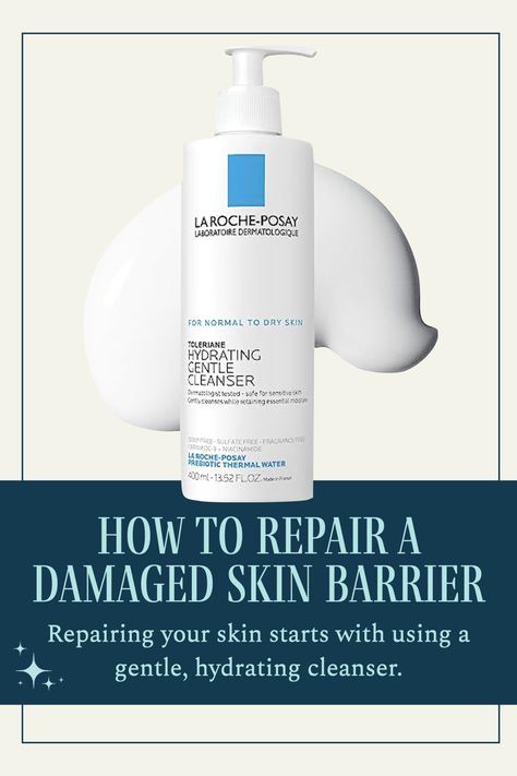 It's easy to damage your skin barrier with sensitive skin. Restoring it starts with picking the right cleanser. La Roche-Posay's Toloraine line was developed for sensitive damaged skin, and this cleanser is perfect for repairing a broken skin barrier. The Best Cleanser, Damaged Skin Barrier, Gentle Face Cleanser, Daily Face Wash, Daily Facial Cleanser, Hydrating Cleanser, Gentle Cleanser, La Roche Posay, Normal Skin