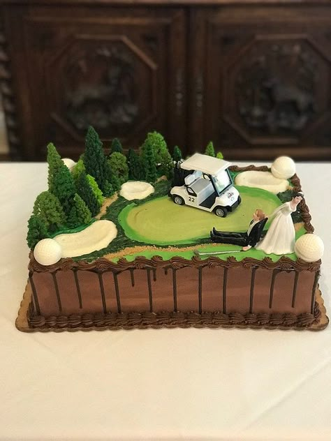 Golf Cake Grooms Cake, Golf Course Cake Ideas, Grooms Cake Ideas Golf, Golf Themed Grooms Cake, Groom Cookie Cake, Golf Grooms Cake Wedding, Groom Cakes Ideas, Groom’s Cake, Grooms Cake Ideas Unique