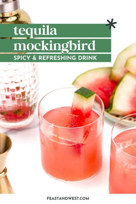 If you’re a fan of classic literature and inventive cocktails, the Tequila Mockingbird drink is for you. Whether you’re sipping it on a summer evening or curling up with a good book, this literary-inspired libation is a true treat with a refreshing blend of tequila, lime, and just a hint of sweetness. https://feastandwest.com/2024/06/17/tequila-mockingbird-cocktail/ Tequila Mockingbird Cocktails, Watermelon Cocktail Recipes, Cocktail Recipes Tequila, Fuzzy Navel, Spicy Drinks, Spicy Cocktail, Best Tequila, Reposado Tequila, Refreshing Summer Drinks