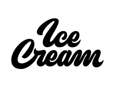 Typography Ice Cream, Ice Cream Lettering, Ice Cream Logo Design Creative, Ice Cream Typography, Ice Cream Logos, Ice Cream Logo Design, Ice Cream Font, Ice Cream Branding, Ice Cream Quotes