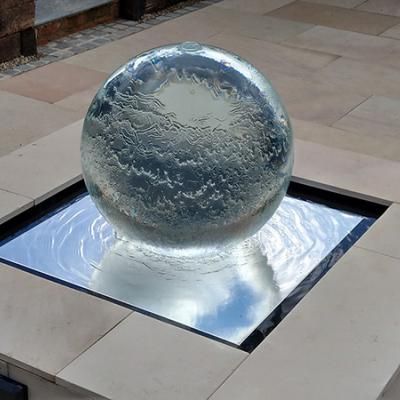 Aqualens Sphere Fountain, Garden Fountains Outdoor, Patio Fountain, Water Fountain Design, Water Sculpture, Pool Water Features, Diy Fountain, Gothic Garden, Fountain Design